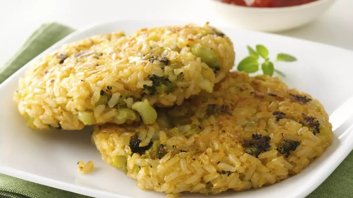 Cheesy Broccoli and Brown Rice Patties