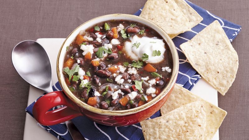 Slow-Cooker Spicy Black Bean Soup