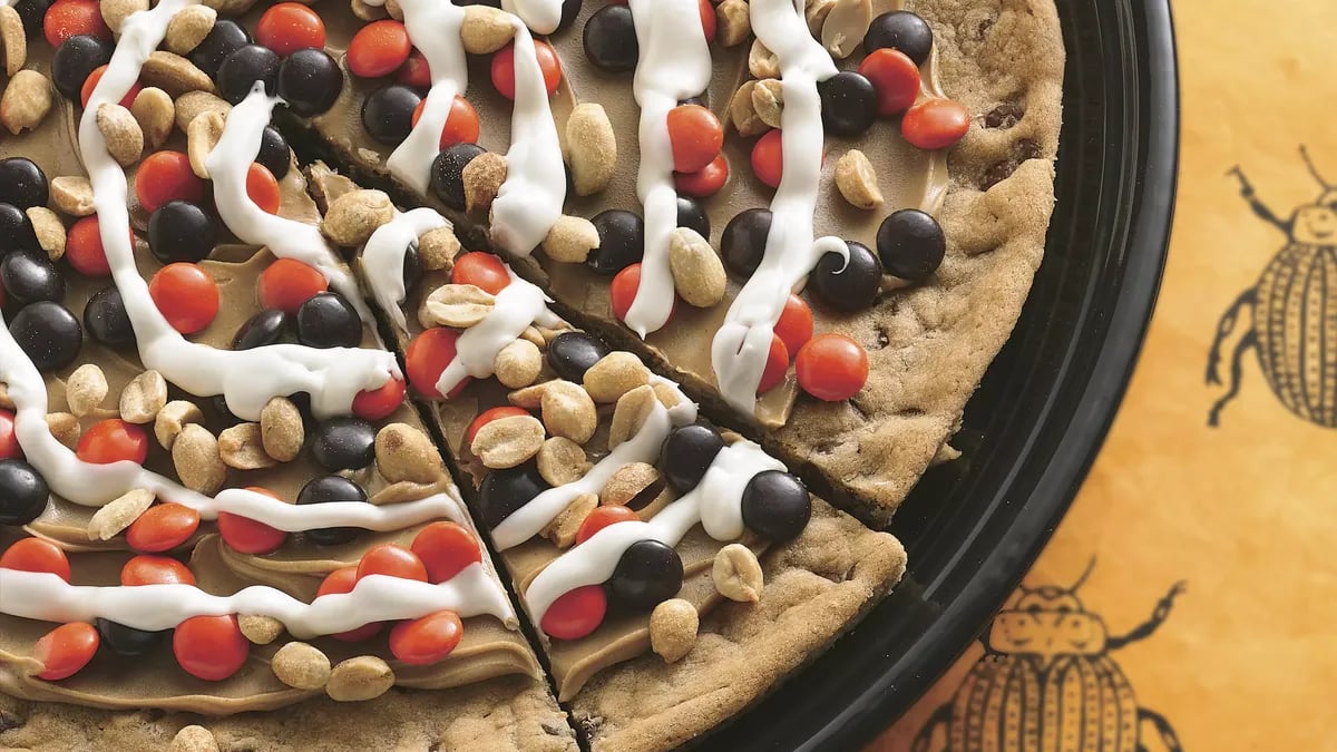 Peanutty Halloween Cookie Pizza