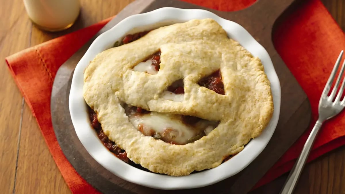 Halloween Pizza Pot Pies