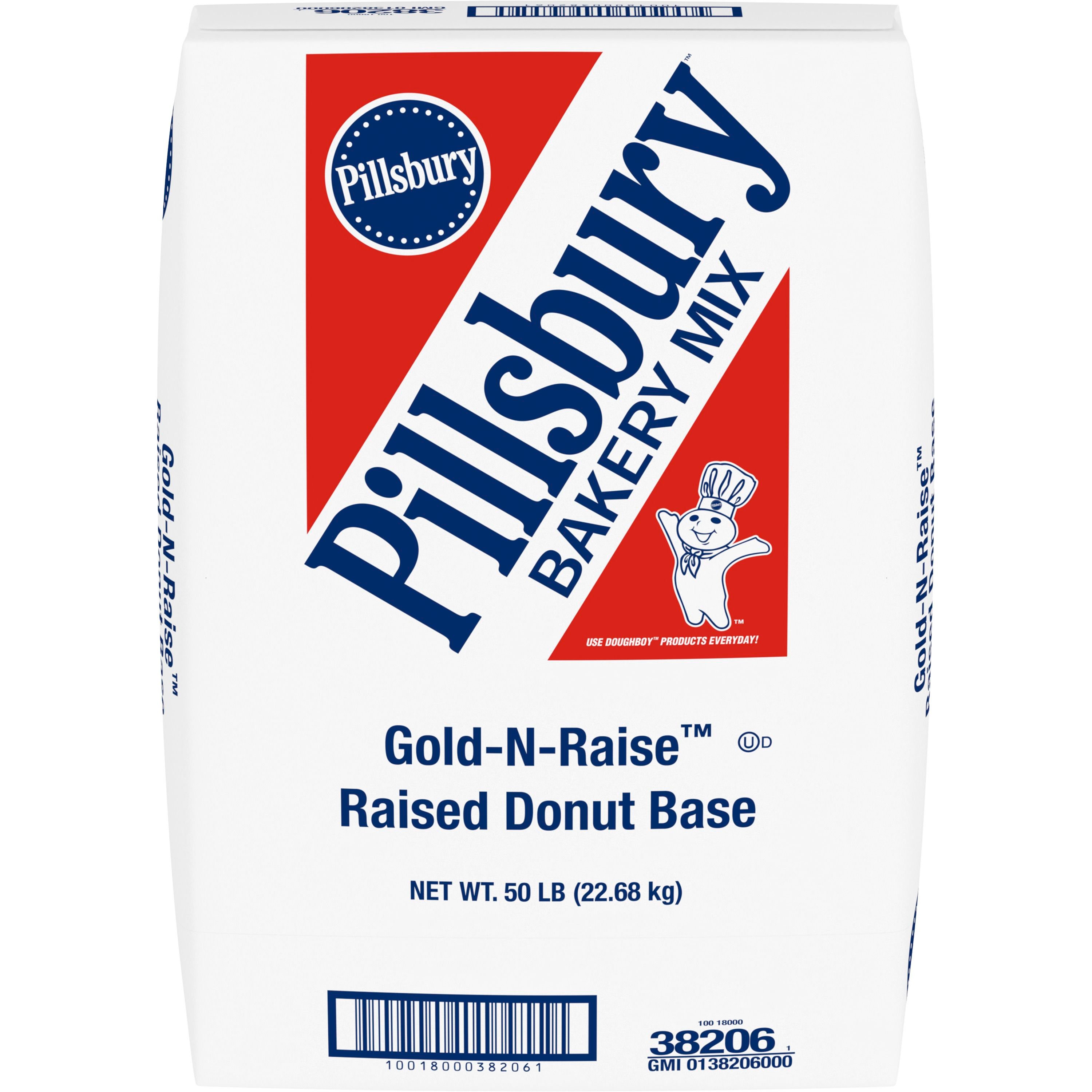 Front - 3D Pillsbury Gold-N-Raise Donut Mix Bulk Sack Yeast Raised 50 lb