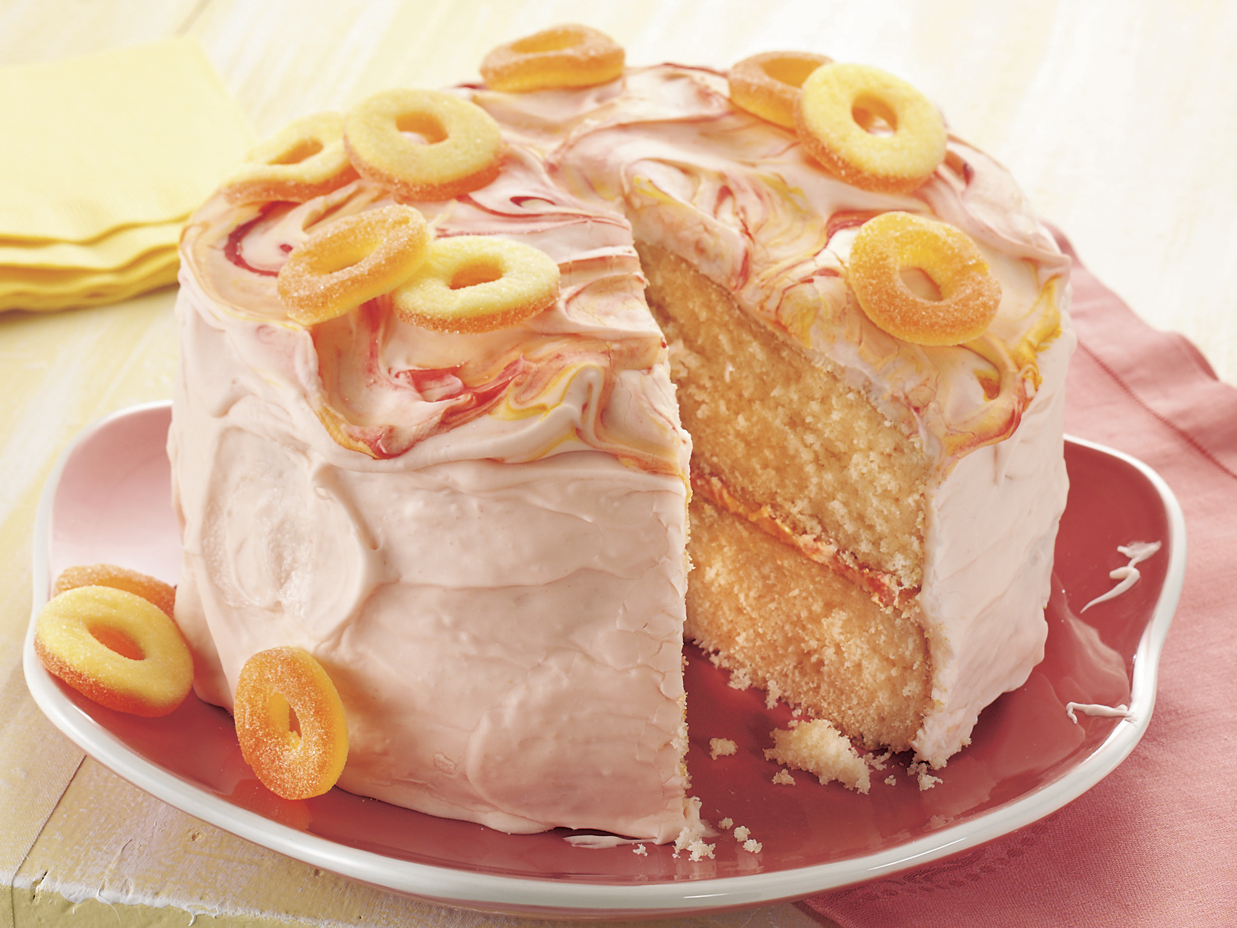 Beautiful Peach Ombre Cake