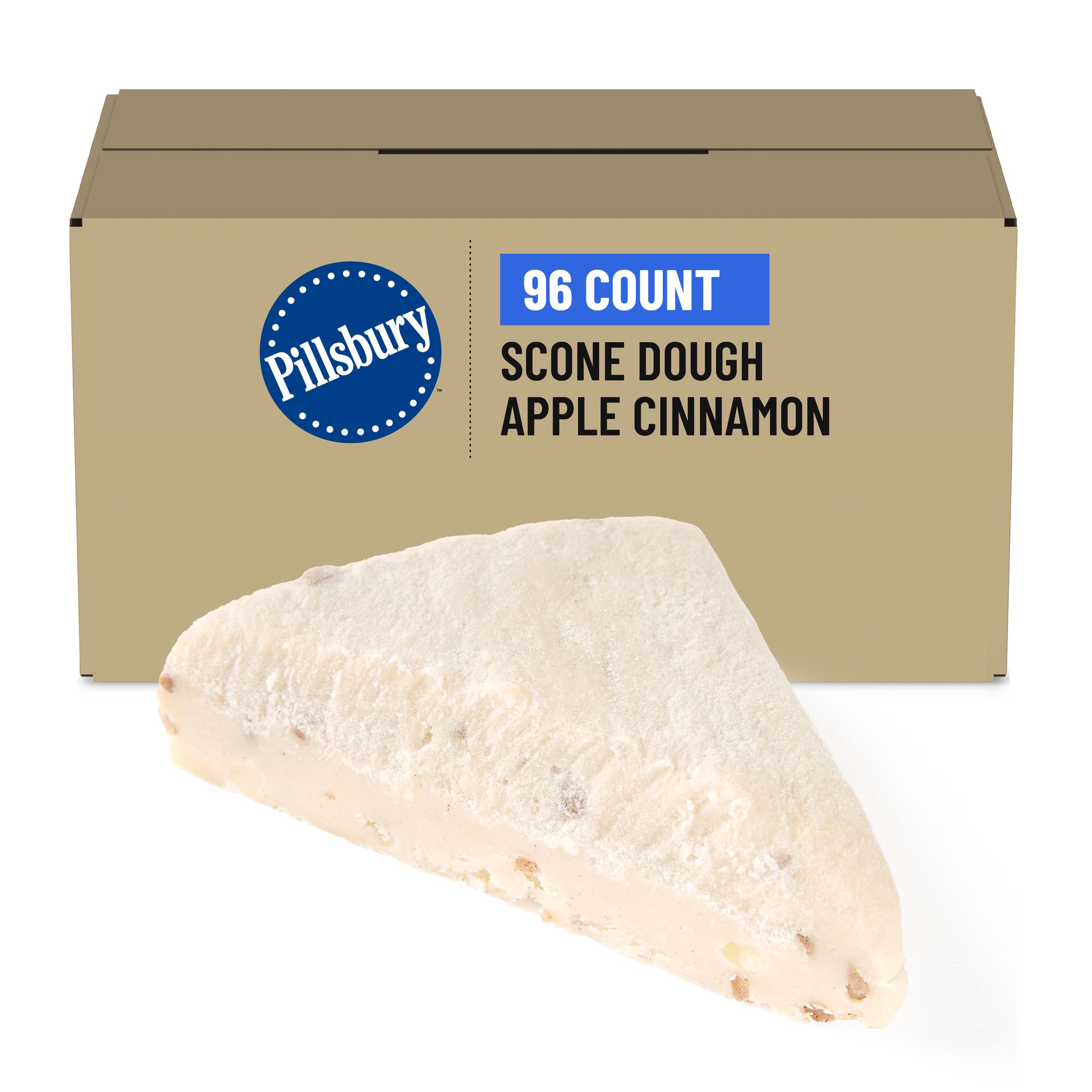  Case Optimized Hero Pillsbury Frozen Scone Dough Bulk Place & Bake Apple Cinnamon 96/3.75 OZ