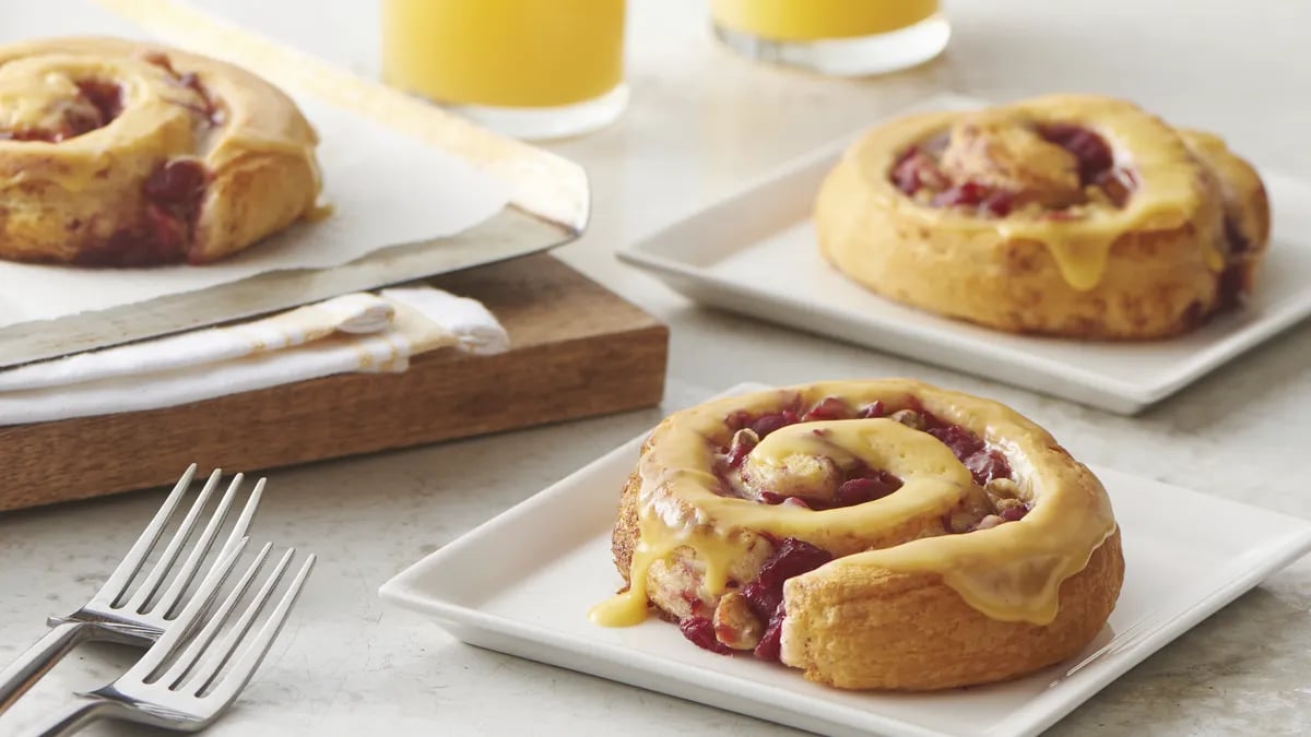 Bejeweled Cranberry-Orange Rolls