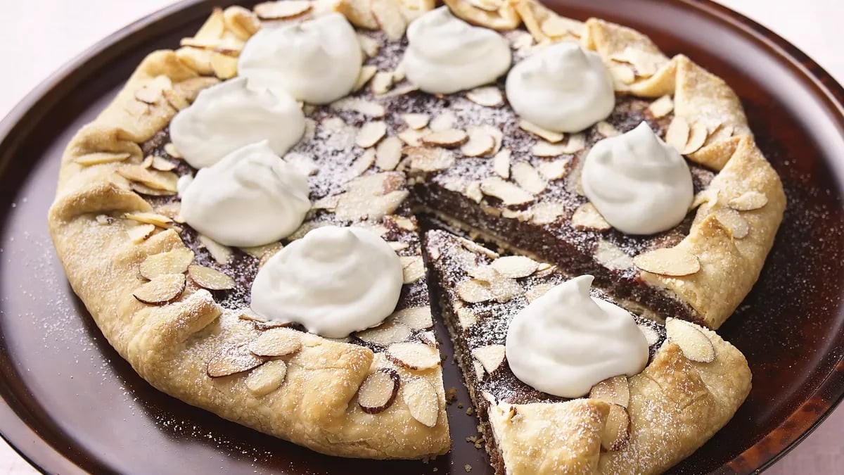 Raspberry-Kissed Chocolate-Almond Crostada