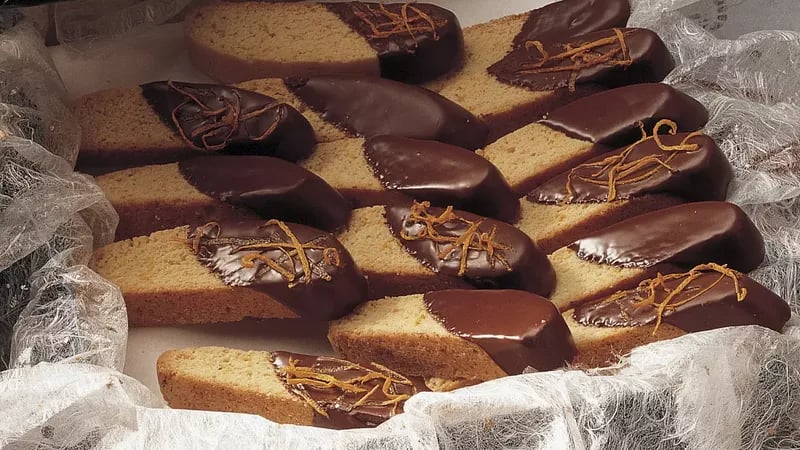 Chocolate-Dipped Orange Biscotti (lighter recipe)