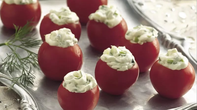 Cucumber-Dill Stuffed Cherry Tomatoes