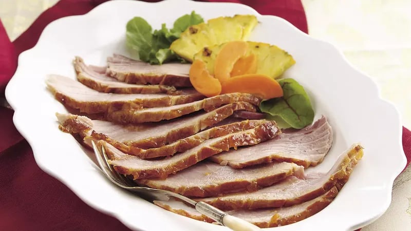 Apricot-Bourbon Glazed Ham