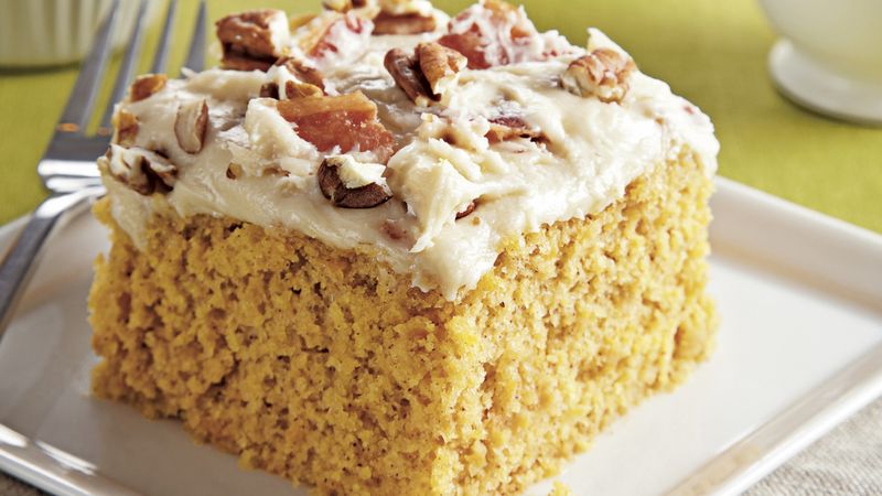 Sweet Potato Sheet Cake with Bacon Cream Cheese Frosting