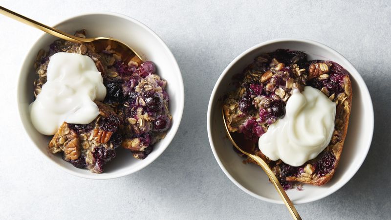 Baked Blueberry Oatmeal for Two