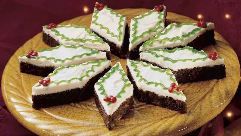 Holly-Day Mint Brownies