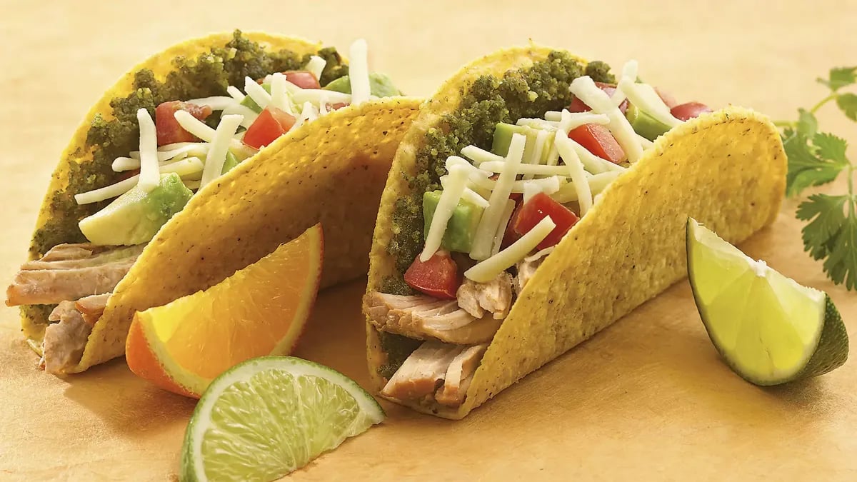 Mexican Pesto-Pork Tacos