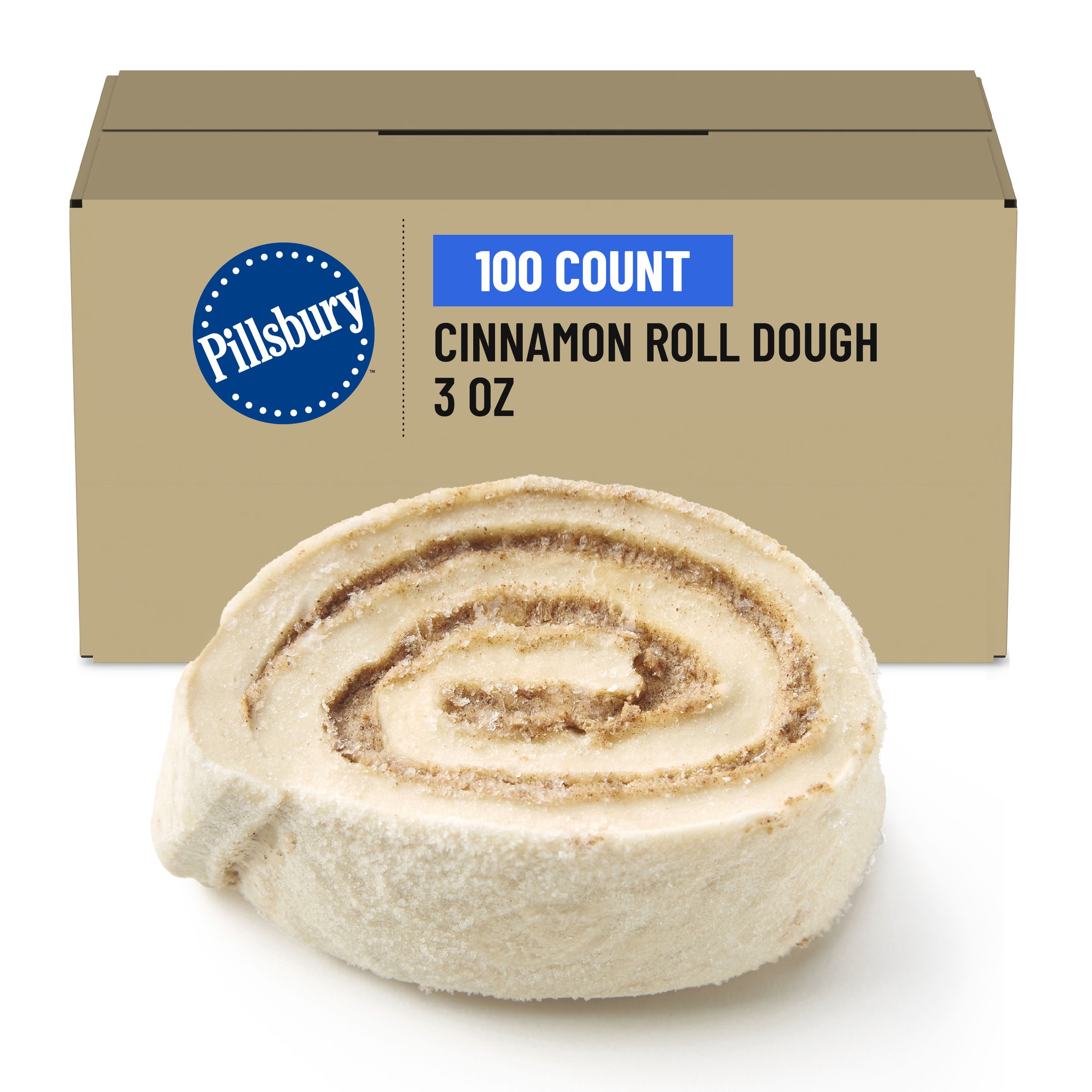  Case Optimized Hero Pillsbury Supreme Frozen Cinnamon Roll Dough Bulk Cinnamon 100/3 OZ