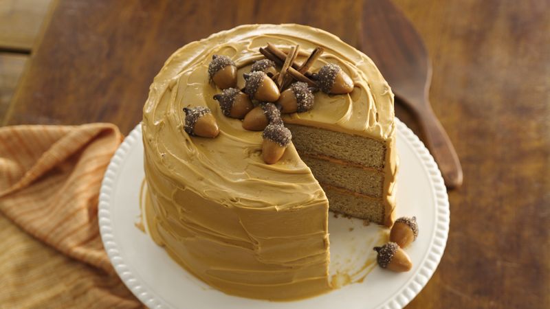 Spice Cake with Dulce de Leche Frosting 