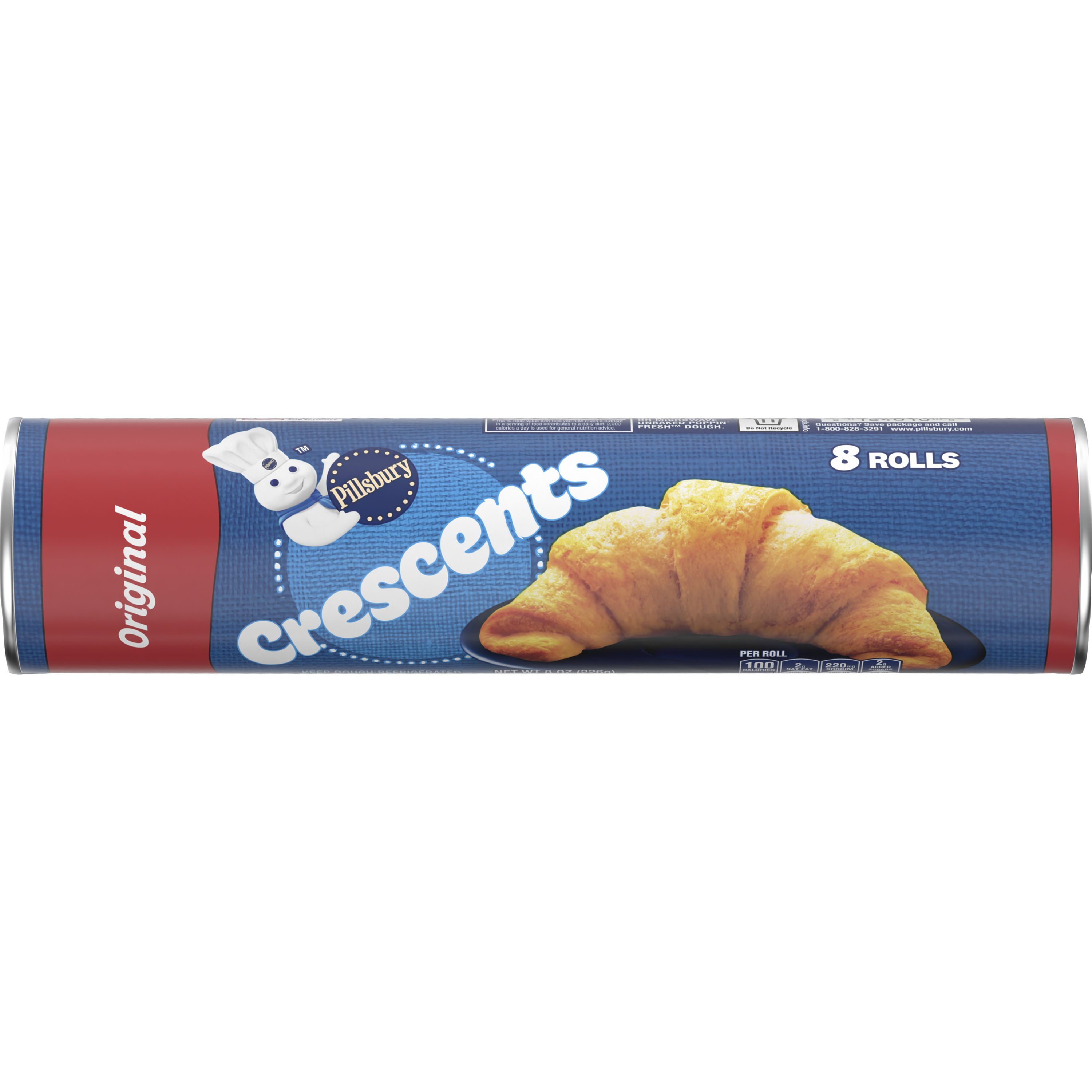 Pillsbury Original Crescent Rolls, Dough, 8 Rolls, 8 oz - Front