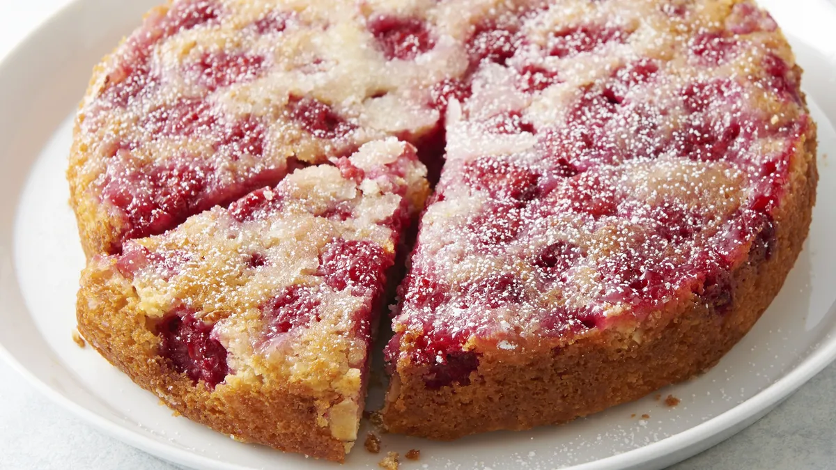 Raspberry Upside-Down Cake