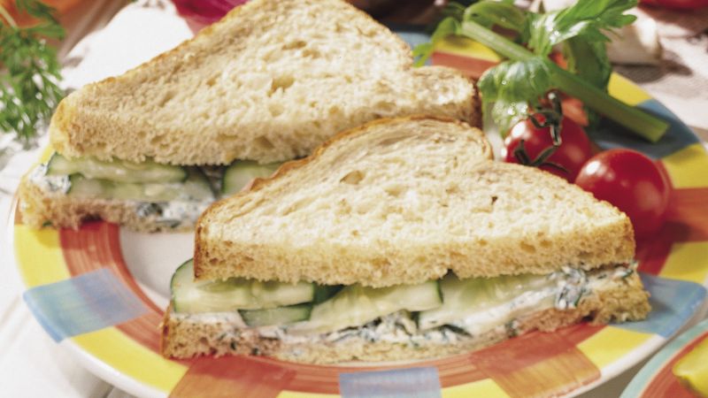 Goat Cheese and Cucumber Sandwiches
