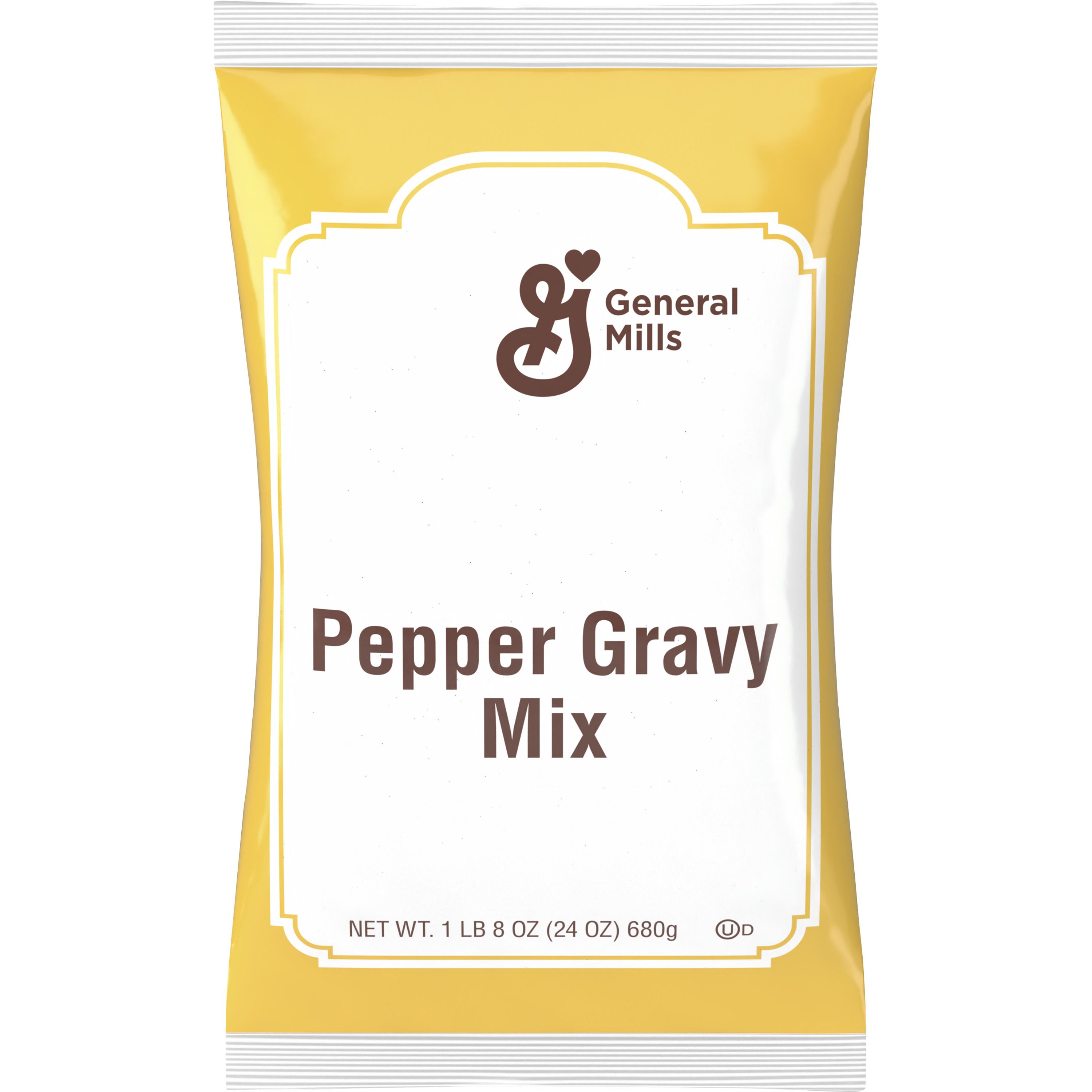 Front - 3D General Mills Gravy Mix Bag Pepper 6/1.5 LB