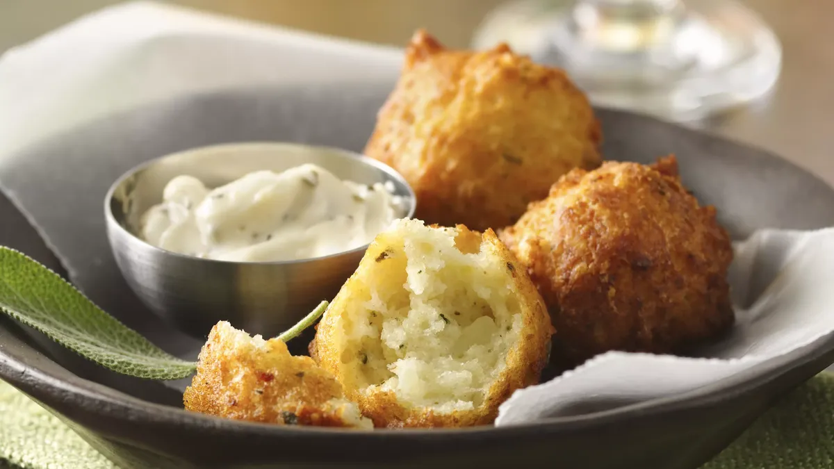 Potato and Sage Fritters with Lemon Aioli