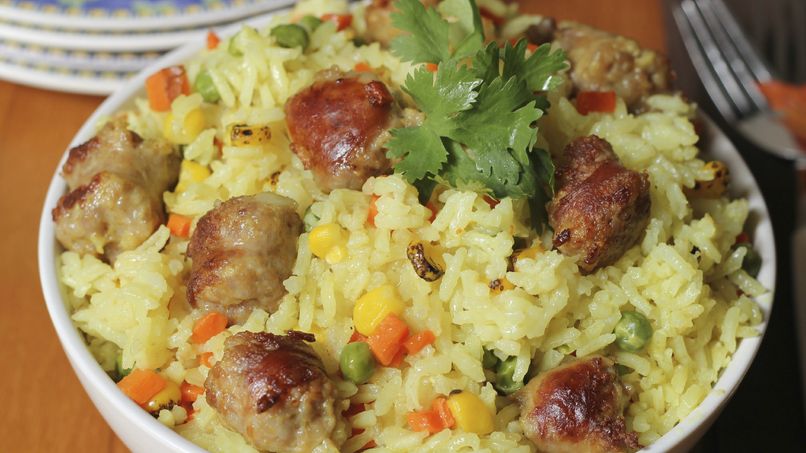 Rice with Vegetables and Chorizo