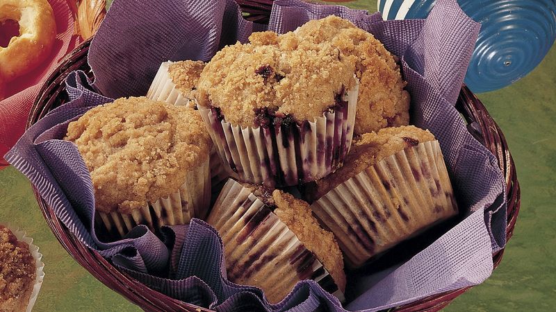 Blueberry Streusel Muffins (lighter recipe)