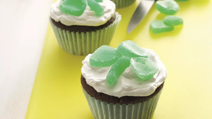 Shamrock Mint Cupcakes