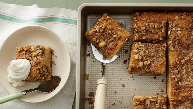 Apple Crisp Cake with Oat Streusel Topping