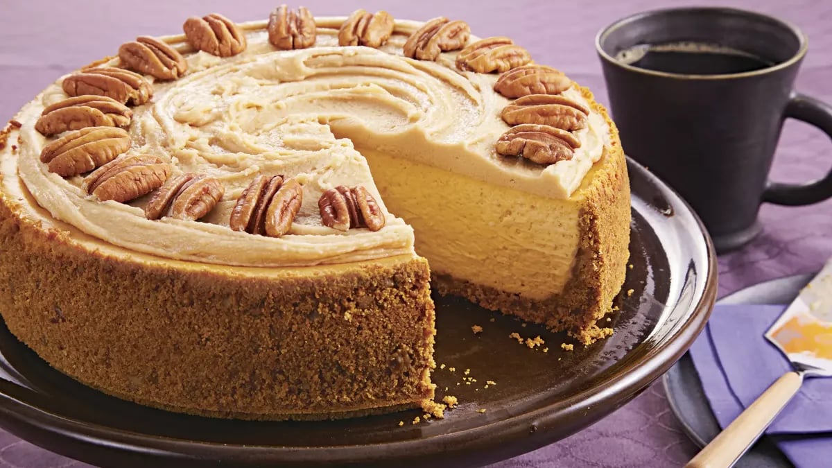 Pumpkin Pecan Cheesecake