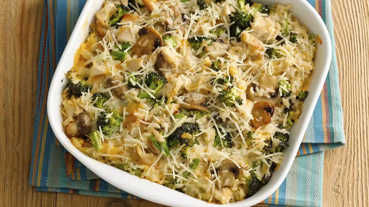 Cheesy Chicken, Broccoli and Rice Casserole