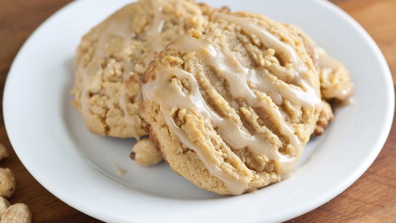 Maple-Glazed Peanut Cookies