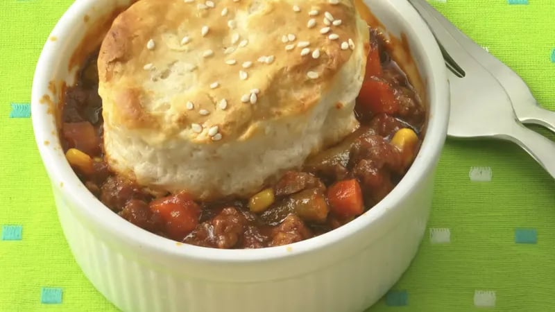 Sloppy Joe Biscuit Pot Pies