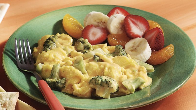 Scrambled Eggs with Broccoli & Cheese