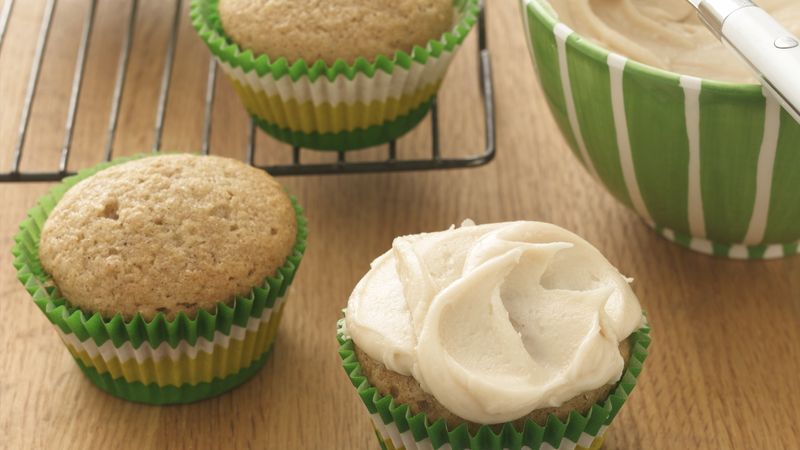 Applesauce Cupcakes with Browned Butter Frosting