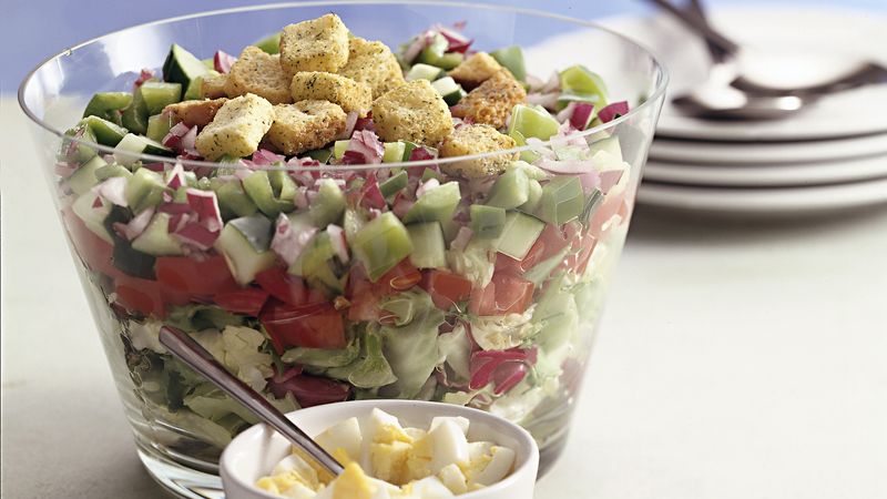 Layered Gazpacho Salad