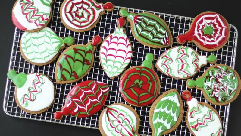 Christmas Ornament Gingerbread Cookies