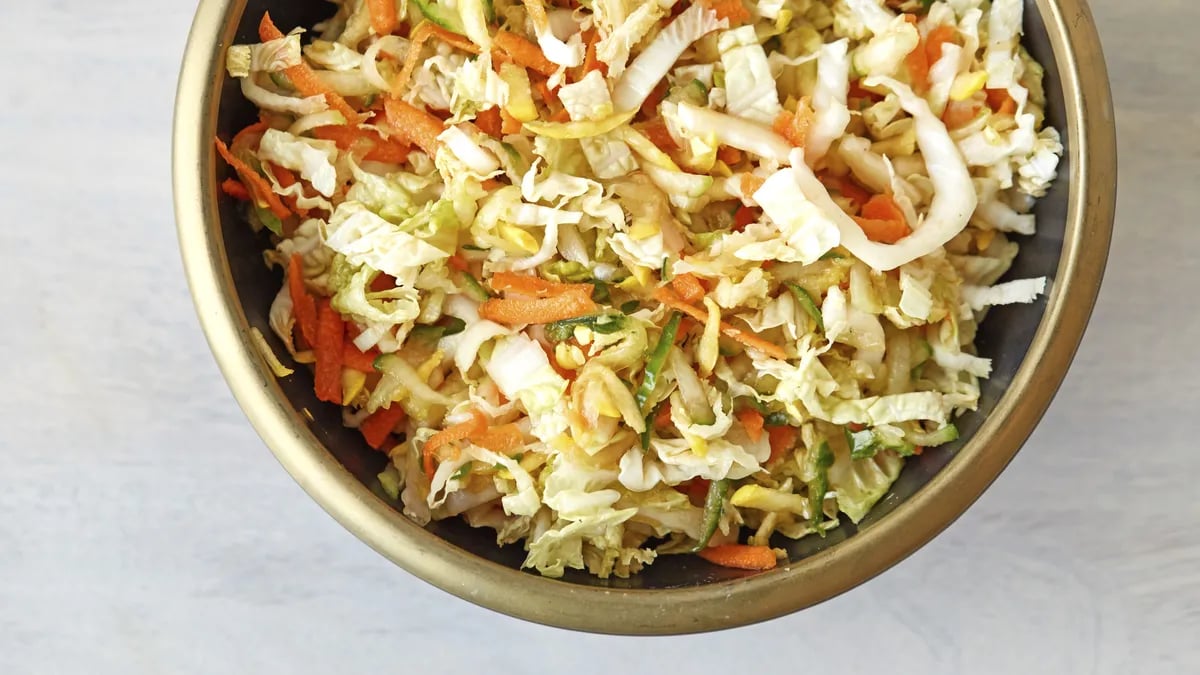 Sesame Soy Napa Cabbage Slaw