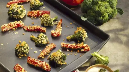 Potato-Breaded Baked Veggies
