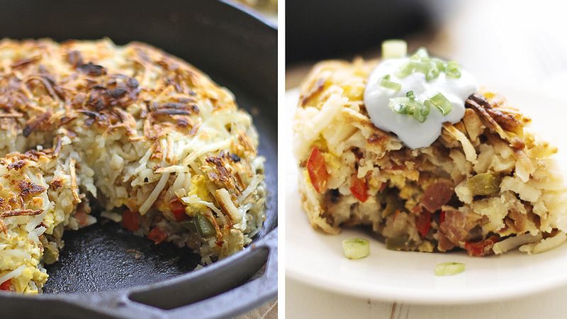Bacon and Cheese Hashbrown Breakfast Pie
