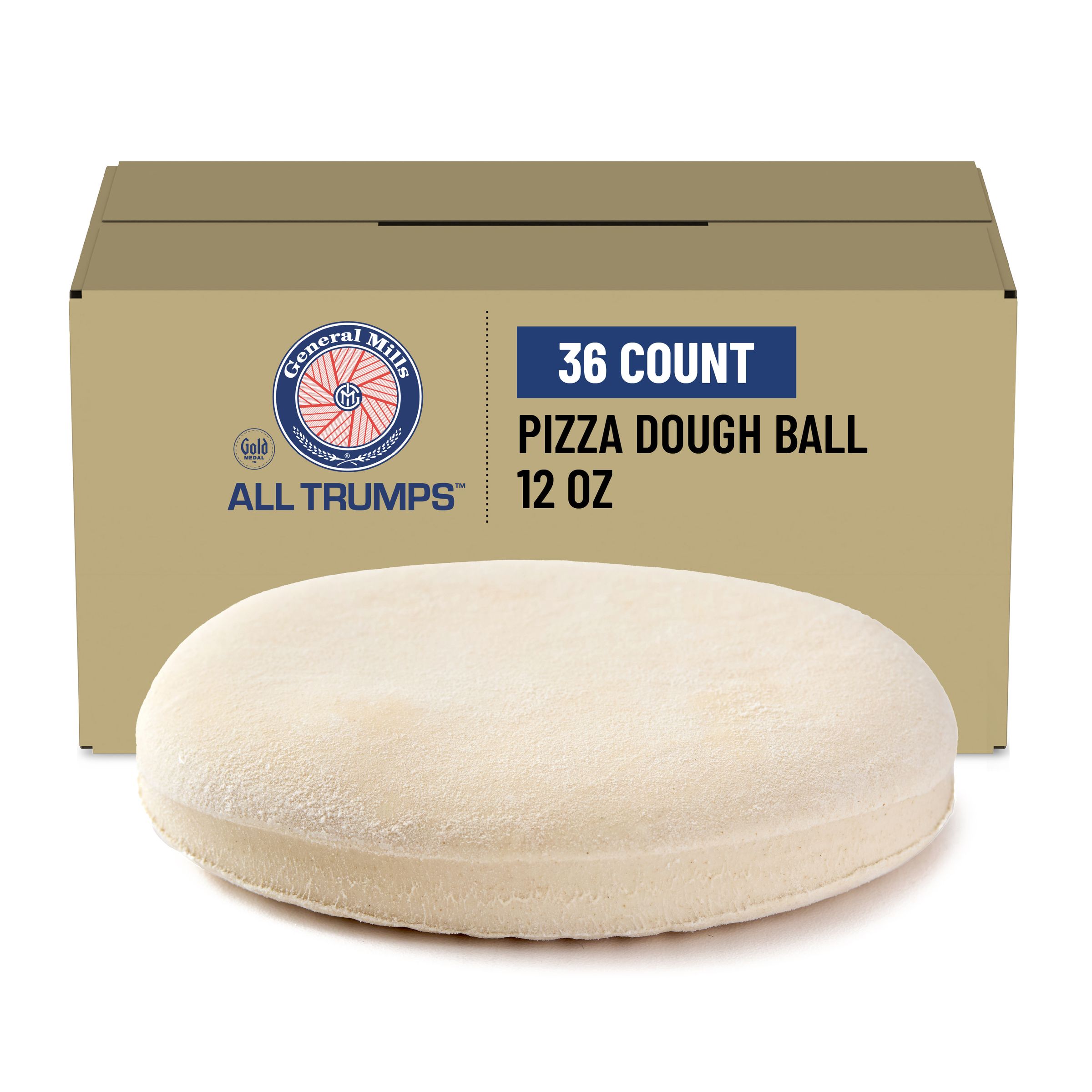  Case Optimized Hero Gold Medal All Trumps Frozen Pizza Dough Ball 36/12 OZ