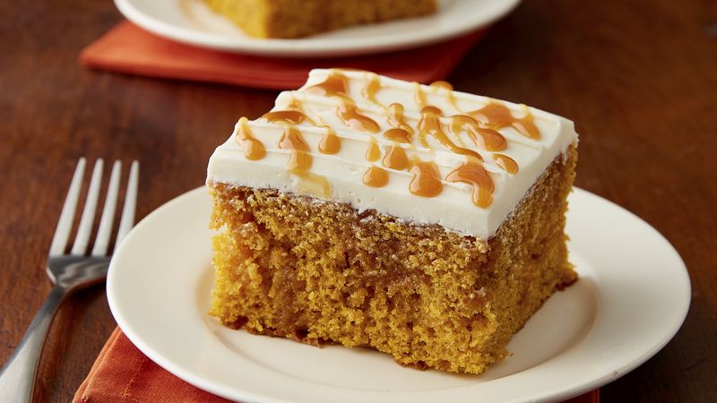 Pumpkin-Caramel Poke Cake