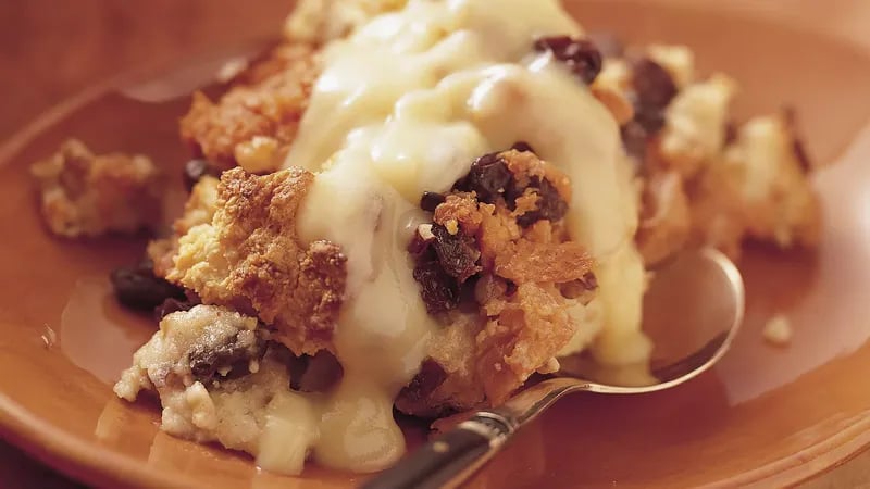 Sweet Potato "Bread" Pudding with Orange Sauce