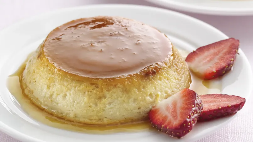 Lactose Free Strawberry Flans