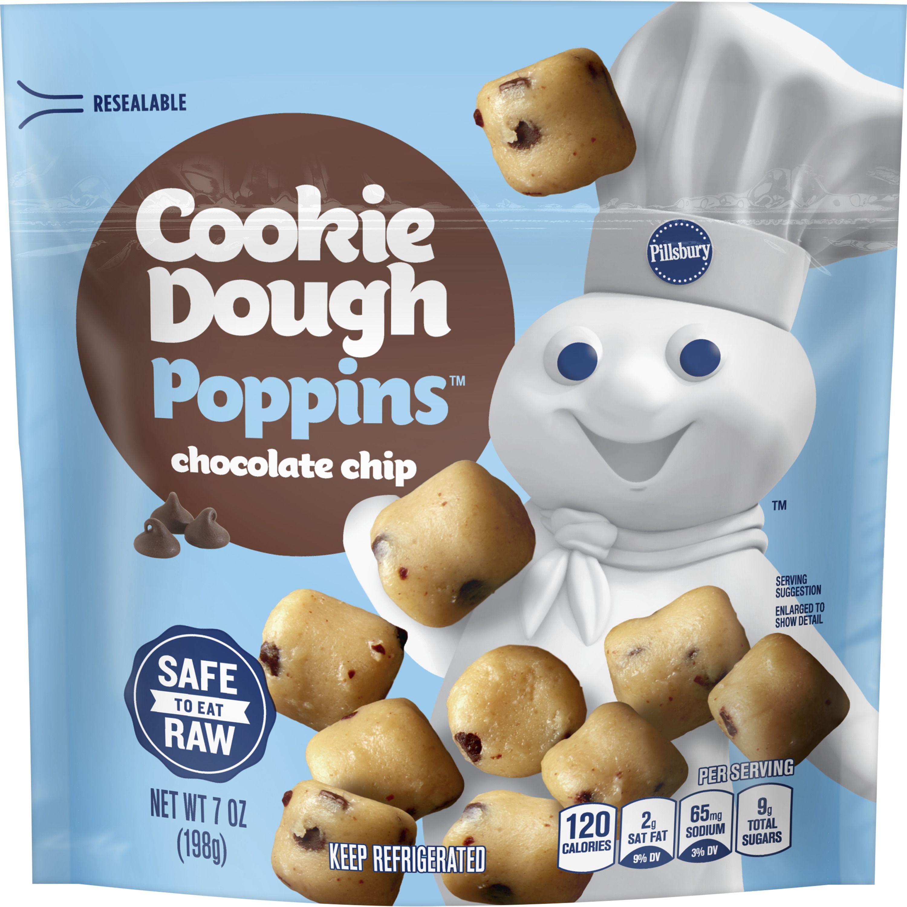 Pillsbury™ Chocolate Chip Cookie Dough Poppins - Front