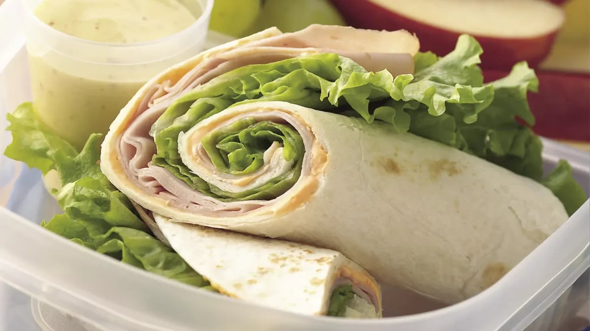 Turkey Tortilla Wraps with Dip