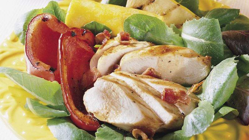 Grilled Chicken Salad with Bacon Vinaigrette