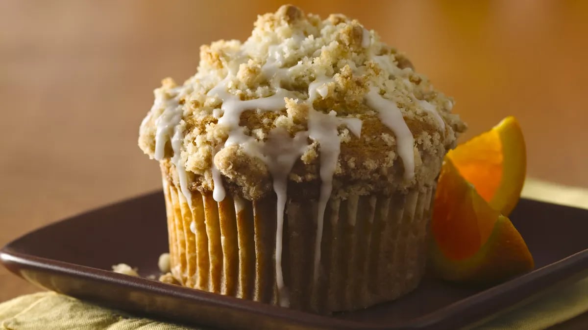 Glazed Lemon-Crumb Muffins