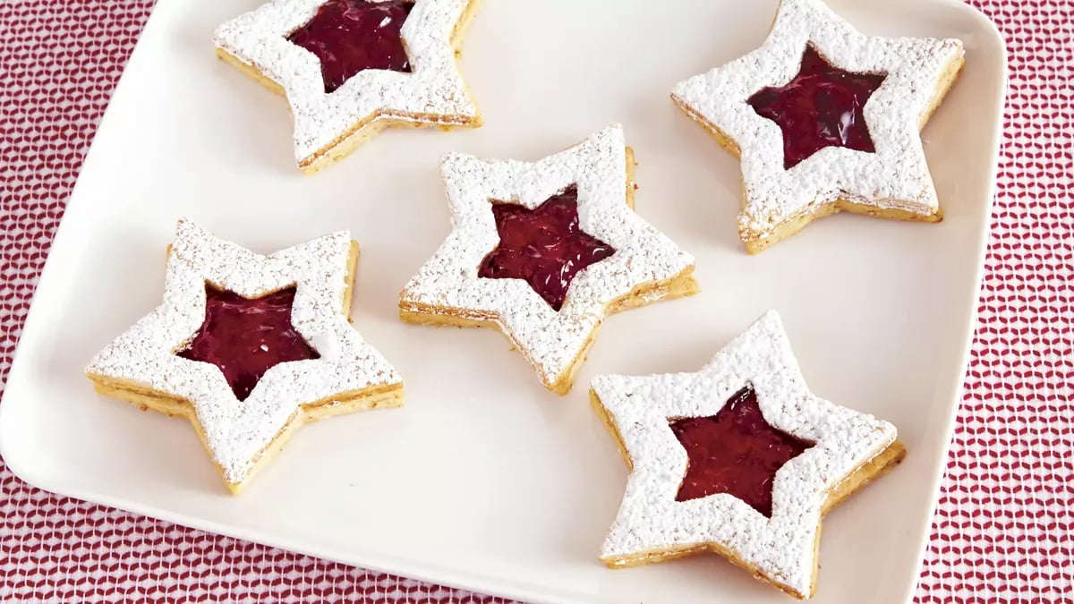 Linzer Star Christmas Cookies