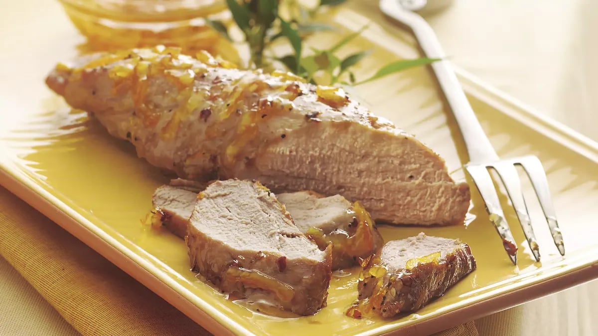 Fiery Orange-Glazed Pork Tenderloin