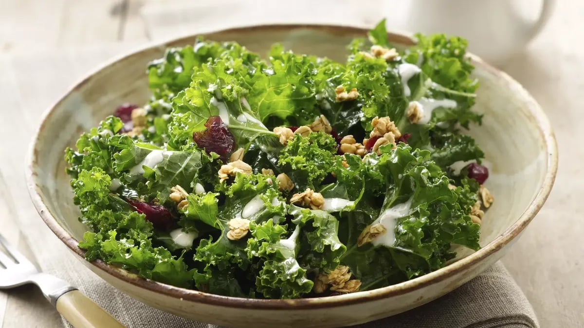 Crunchy Kale Salad with Yogurt Vinaigrette 