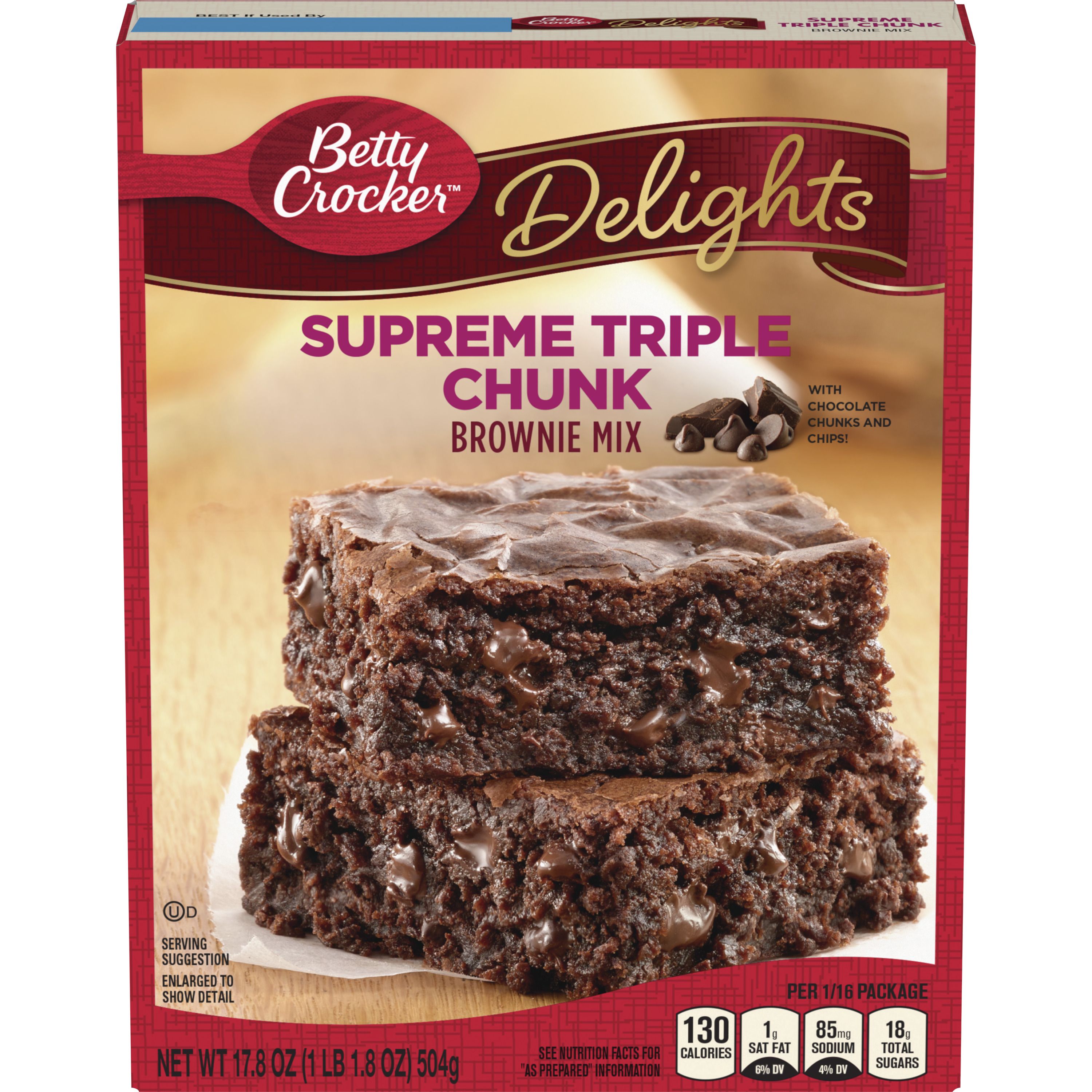 Betty Crocker™ Supreme Triple Chunk Brownie Mix - Front
